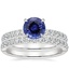 18KW Sapphire Luxe Heritage Diamond Bridal Set, smalltop view