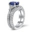 Leaves and Waves Sapphire and Diamond Ring, smallview