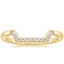 Yellow Gold Stackable Square Nesting Diamond Ring 