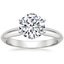 Round 18K White Gold Six-Prong Classic Ring