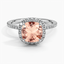 Morganite Waverly Diamond Ring (1/2 ct. tw.) in 18K White Gold