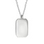 Silver Homme Engravable Tag Pendant, smalladditional view 1