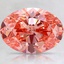 3.02 Ct. Fancy Vivid Orangy Pink Oval Lab Created Diamond