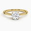 18K Yellow Gold Elle Ring, smalltop view