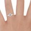 14K Rose Gold Radiance Diamond Ring (1/3 ct. tw.), smallzoomed in top view on a hand