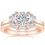 14K Rose Gold Faye Baguette Diamond Ring (1/2 ct. tw.) with Tapered Baguette Diamond Ring
