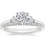 Platinum Three Stone Floating Diamond Ring with Whisper Diamond Ring (1/10 ct. tw.)