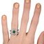 The Nikki Ring, smallzoomed in top view on a hand