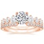 14K Rose Gold Echo Diamond Ring with Sia Diamond Open Ring (1/8 ct. tw.)