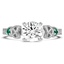 Custom Celtic Emerald and Diamond Ring