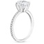 18KW Sapphire Six-Prong Luxe Ballad Diamond Ring, smalltop view
