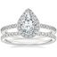 18K White Gold Luxe Ballad Halo Diamond Ring (1/3 ct. tw.) with Ballad Eternity Diamond Ring (1/3 ct. tw.)