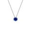 Floating Solitaire Sapphire Pendant 