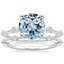 18KW Aquamarine Aimee Diamond Bridal Set, smalltop view