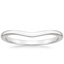 18K White Gold Petite Curved Wedding Ring, smalltop view