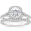 18KW Moissanite Joy Diamond Ring (1/3 ct. tw.) with Bliss Diamond Ring (1/5 ct. tw.), smalltop view