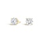 18K Yellow Gold Four-prong Round Diamond Stud Earrings, smalltop view