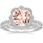 18KW Morganite Reina Diamond Ring with Versailles Diamond Ring (3/8 ct. tw.), smalltop view