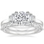 18K White Gold Faye Baguette Diamond Ring (1/2 ct. tw.) with Dominique Diamond Ring (1/3 ct. tw.)