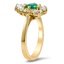 Emerald and Rose Cut Diamond Antique Inspired Ring, smallview
