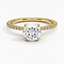 Yellow Gold Moissanite Viviana Diamond Ring (1/4 ct. tw.)