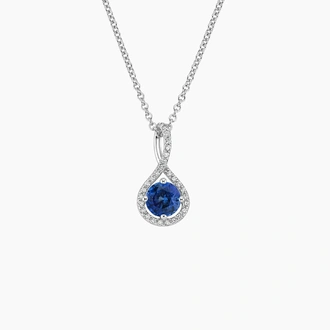 Sapphire Pavé Twist Necklace