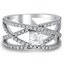 Custom Criss Cross Asscher Cut Diamond Ring