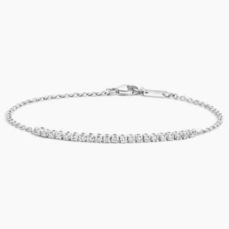 Silver Petite Lab Diamond Tennis Bracelet (1/4 ct. tw.)