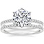 18K White Gold Six Prong Luxe Ballad Diamond Ring with Ballad Eternity Diamond Ring (1/3 ct. tw.)