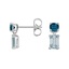 Silver Mazarine London Blue Topaz and Aquamarine Earrings, smalladditional view 2