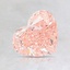 1.28 Ct. Fancy Intense Orangy Pink Heart Lab Created Diamond