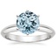 18KW Aquamarine Classic Six-Prong Solitaire Ring, smalltop view