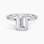Moissanite Petal Diamond Ring in Platinum