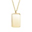Homme Engravable Tag Pendant in 14K Yellow Gold