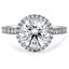 Custom Curved Gallery Halo Diamond Ring