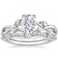 PT Moissanite Willow Diamond Ring (1/8 ct. tw.) with Luxe Willow Diamond Wedding Ring (1/5 ct. tw.), smalltop view