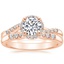 14K Rose Gold Chamise Halo Diamond Ring (1/5 ct. tw.) with Lark Diamond Ring