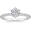 18K White Gold Six Prong Petite Shared Prong Diamond Ring (1/5 ct. tw.), smalltop view