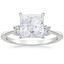 Moissanite Adorned Selene Diamond Ring (1/4 ct. tw.) in 18K White Gold