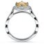 Vintage Inspired Fancy Yellow Diamond Halo Ring, smallside view