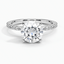 Moissanite Luxe Petite Shared Prong Diamond Ring (1/3 ct. tw.) in 18K White Gold