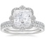 PT Moissanite Reina Diamond Ring with Luxe Ballad Diamond Ring (1/4 ct. tw.), smalltop view