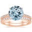 14KR Aquamarine Sonora Diamond Bridal Set (1/4 ct. tw.), smalltop view