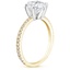 18KY Moissanite Luxe Ballad Six-Prong Diamond Ring, smalltop view