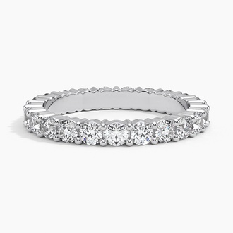 Luxe Shared Prong Eternity Lab Diamond Ring