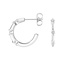 18K White Gold Aimee Small Diamond Hoop Earrings (1/6 ct. tw.), smalladditional view 1