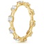 18K Yellow Gold Jade Trau Satin Cavetta Diamond Eternity Ring, smallside view