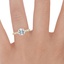 18K Yellow Gold Tacori Petite Crescent Pavé Diamond Ring (1/3 ct. tw.), smallzoomed in top view on a hand