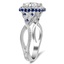 Vintage-Inspired Sapphire Halo Diamond Ring, smallview