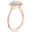 14K Rose Gold Reina Diamond Ring, smallside view